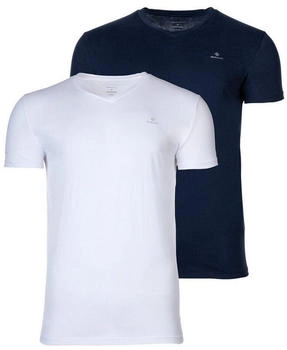 GANT T-Shirt 2er Pack V-Ausschnitt Baumwolle