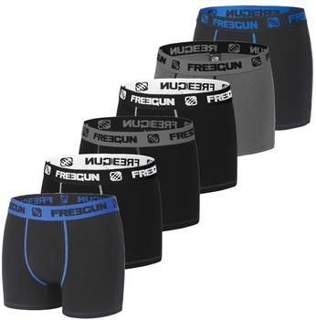 Freegun Boxershorts atmungsaktiv rutschfest schwarz grau weiß blau