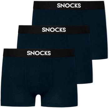 Snocks Modal Boxershorts 3er-Pack blau schwarz