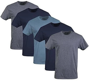 Gildan Crew T-Shirts Marineblau Heather Navy Indigoblau G1100 5er-Pack