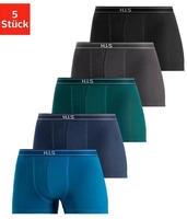 H.I.S Boxer "Boxershorts f&uuml;r Herren" Packung, 5 Stk. mit Steifen und Logo im Bund