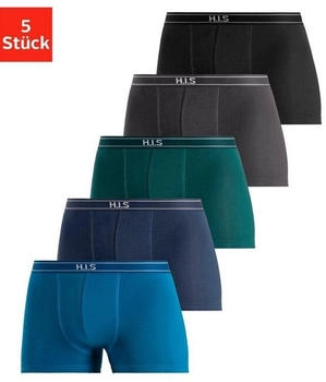 H.I.S Jeans 5er Pack Herren Boxershorts ohne Eingriff bequem