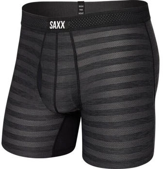 Saxx Cooling Mesh Boxer Brief Fly schwarz grau meliert