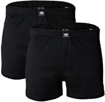 Ceceba Herren Shorts 2er Pack Boxershort basic baumwolle schwarz