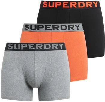Superdry Boxershorts graumeliert orange schwarz