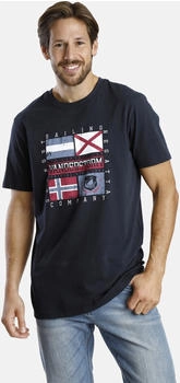 Jan Vanderstorm T-Shirt PREBEN markantem Print 2er-Pack dunkelblau