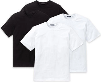Schiesser T-Shirt schwarz wei&szlig;