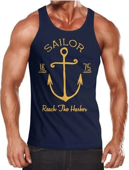 Neverless Anker Spirit Vintage Segeln Muskelshirt