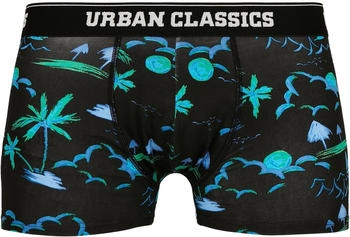 Urban Classics Boxershort 3er-Pack Island aop lime grau