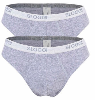 Sloggi Slip 2er Pack Basic Mini grau Sloggi Slip 2er Pack Basic Mini grau