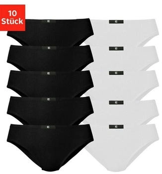 H.I.S Jeans Slip 10er-Pack elastische Baumwolle schwarz wei&szlig;