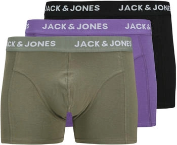 Jack & Jones Boxershorts 'JACROB' oliv lavendel schwarz 22324658