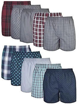 Gildan Boxer Gemischtes rot blau Sortiert 10er-Pack