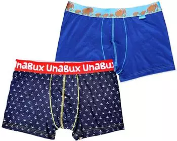 Unabux Boxershorts blaumeliert mischfarben