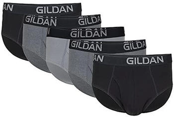 Gildan Baumwoll-Stretch Slip schwarz dunkelgrau grau 5er-Pack