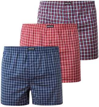 Snocks 3er-Pack American Boxershorts rot blau