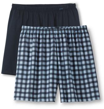 Calida Boxershorts blau unifarben Baumwolle