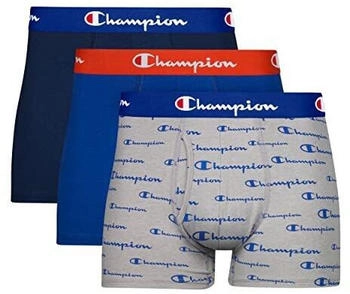 Champion Every Day Comfort Stretch Cotton Moisture-Wicking Unterwäsche Multi Badehose Trunk grau blau navy 3er-Pack