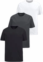 Mans World Rundhalsshirt 3er-Pack, Kurzarm, normale Passform, aus Baumwolle, im