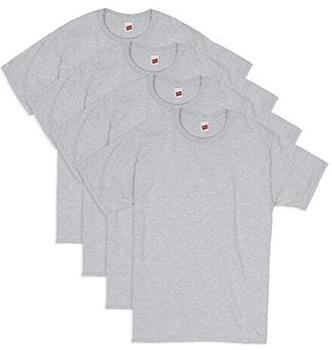 Hanes Essentials Herren T-Shirt Pack Kurzarm Tees Rundhals Baumwolle asche Stück