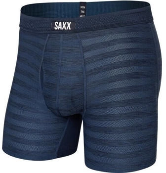 Saxx Droptemp Cooling Mesh Boxer Brief Fly blau dunkelgrau