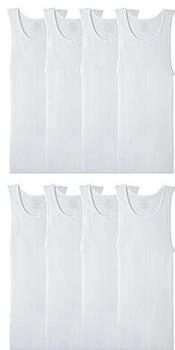 Fruit of the Loom Active Cotton Blend leichte Unterwäsche Unterhemd Tank Stück weiß