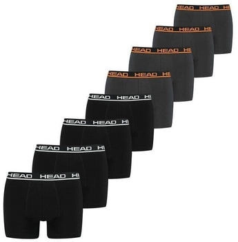 Head Boxershorts 8P schwarz dunkelgrau