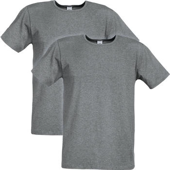 Erwin Müller Single-Jersey Herren-Unterhemd 2-Arm 2er-Pack grau