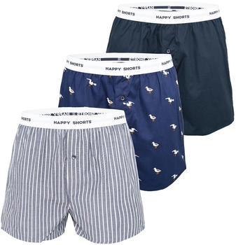 Happy Shorts Boxershorts 3er-Pack mehrfarbig