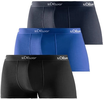 s.Oliver Boxer Basic blau sortiert 3er Pack