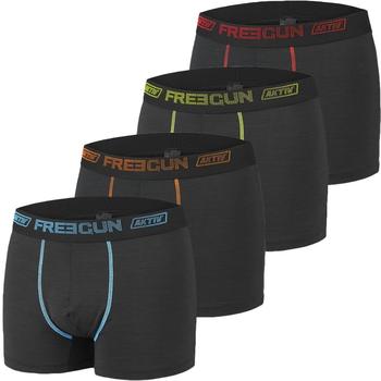 Freegun Aktiv Boxershorts schwarz 4er Pack