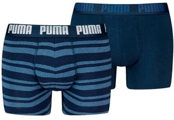 Puma Everyday Heritage Stripe Boxer 2P Herren-Boxershorts dunkelblau
