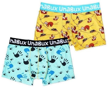 Unabux Boxershorts blau gelb mischfarben