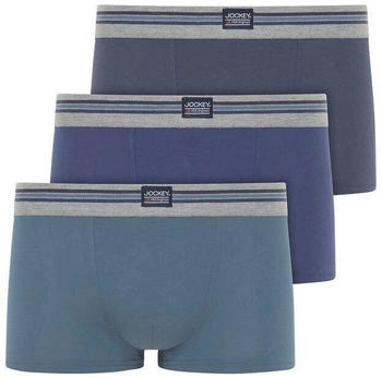 Jockey Cotton Stretch Short Trunk 3-Pack 44M-blau mix