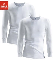 Clipper Unterhemd 2 Stk. schlichtes Basic, Unterziehshirt - in Doppelripp,