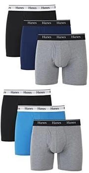 Hanes Normales Bein Grau blau schwarz 6er-Pack