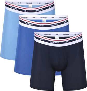Reebok Finlo Boxershorts blau schwarz 3er-Pack