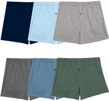 Fruit of the Loom Tag-Free Knit Boxershorts relaxed fit feuchtigkeitsableitend sortierte Farben 6er Pack