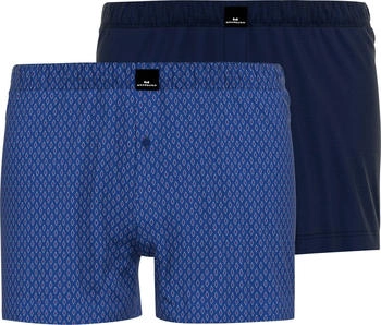 Götzburg Single-Jersey Herren-Boxershorts blau schwarz
