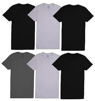 Fruit of the Loom Pocket T-Shirt Multipack schwarz grau