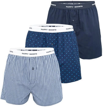 Happy Shorts Boxershorts blau weiß