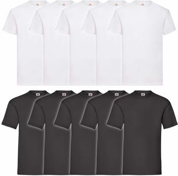 Fruit of the Loom T-Shirt 10er Pack mehrfarbig wei&szlig; schwarz