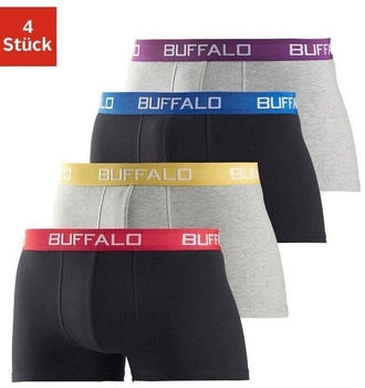 Buffalo Boxer Boxershorts schwarz grau-meliert