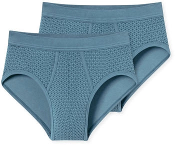 Schiesser Original Classics Sportslips 2-Pack Feinripp Eingriff atlantikblau gemustert (172691-899)