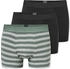Schiesser Shorts 3-Pack Organic Cotton uni/gestreift mehrfarbig 95/5 (180199)