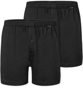 Schiesser 2-Pack Multipacks Boxershorts Jersey schwarz (182426-000)