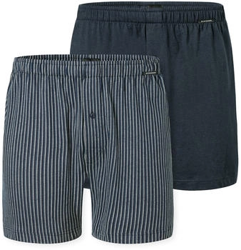 Schiesser 2-Pack Multipacks Boxershorts Jersey uni gemustert (182427-908)