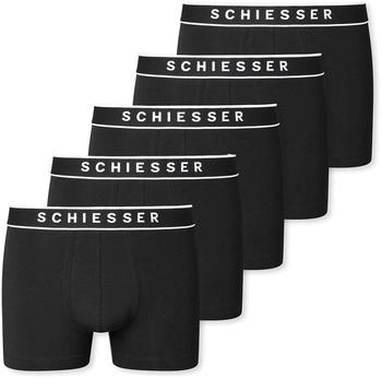 Schiesser 5-Pack 95/5 Shorts Organic Cotton schwarz (183213-000)