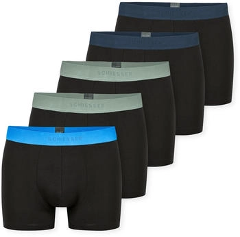 Schiesser 5-Pack 95/5 Shorts Organic Cotton schwarz (183214-908)