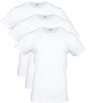 Gildan Baumwoll-Stretch-T-Shirts artic white Crew 3er-Pack
